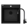 Deante ZQJNN103 - Lava-loiça de cozinha EVORA 50x50 cm + torneira de lava-loiça com braço flexível granito/preto