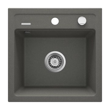 Deante ZQZ_T103 - Cuba de cozinha ZORBA 44x44 cm granito/antracite