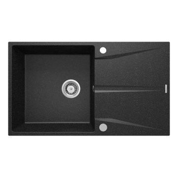 Deante ZRC_211A - Lava-loiça de cozinha CORIO 50x86 cm granito/grafite