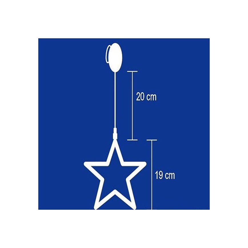 Decoração para janela 8xLED/3xAA