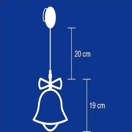 Decoração para janela 8xLED/3xAA