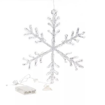 Decoração de janela de Natal LED 16xLED/3xAA branco quente