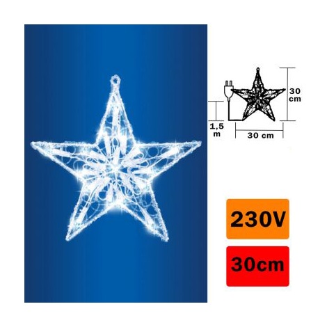 Decoração de janela estrela 20xL21D/230V