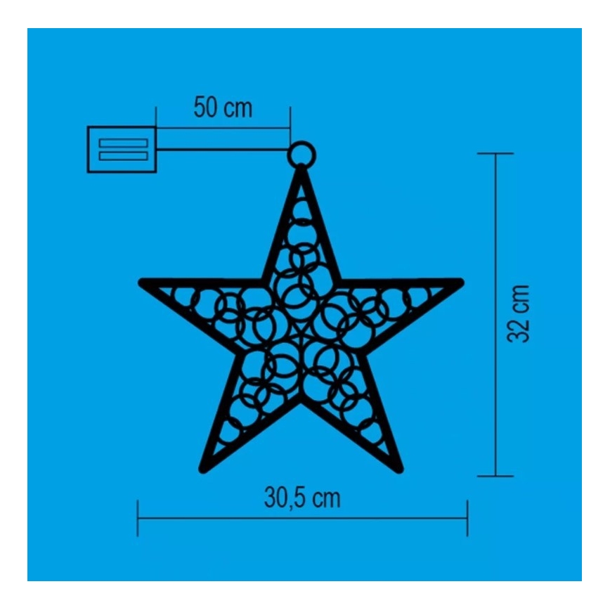 Decoração de janela LED 20xLED/2xAA