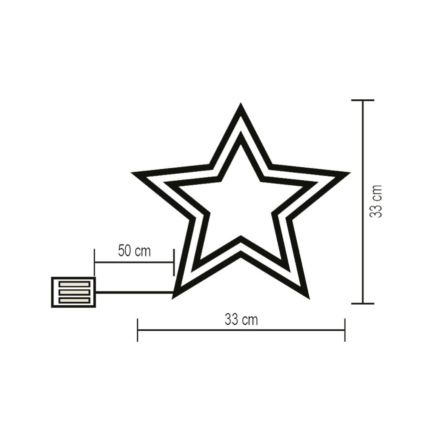 Decoração de janela LED LED/3xAA multicolor