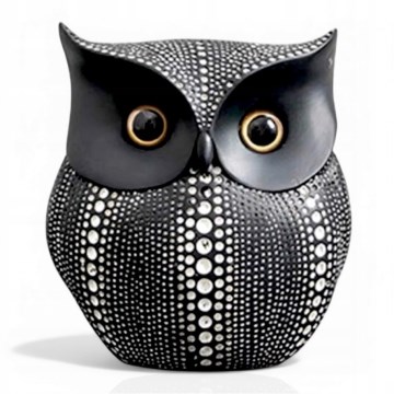 Decoração de mesa 15 cm preta