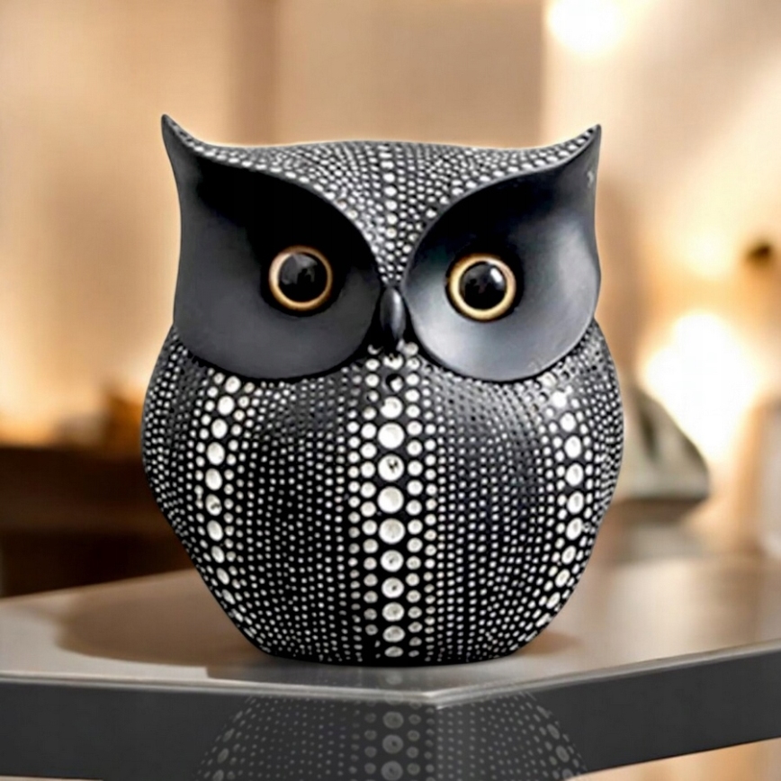 Decoração de mesa 15 cm preta