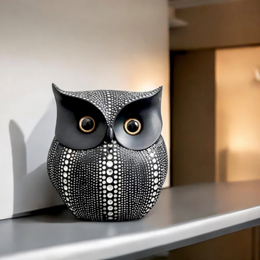 Decoração de mesa 15 cm preta