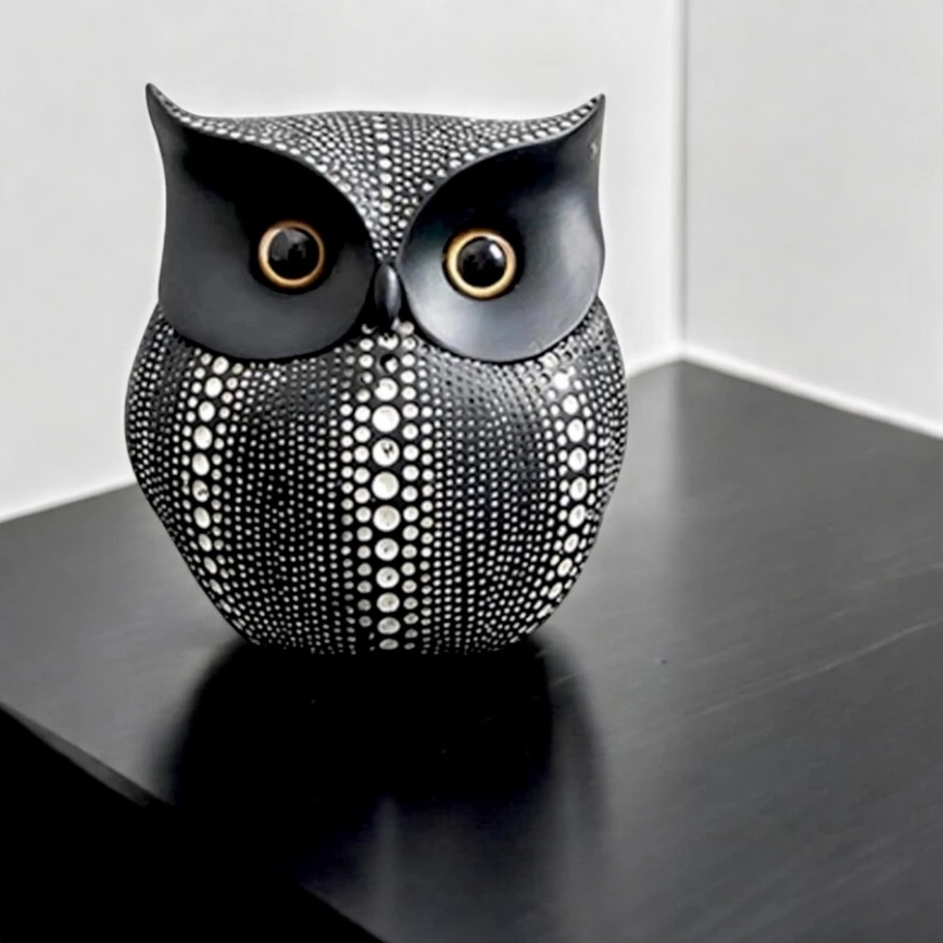 Decoração de mesa 15 cm preta