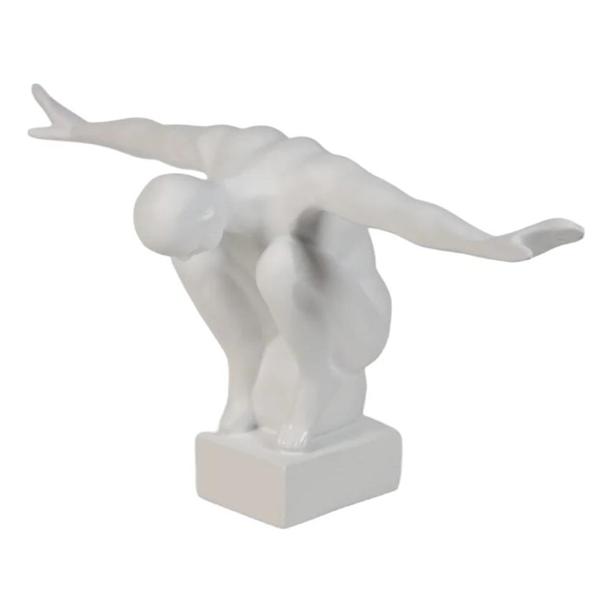 Decoração de mesa 19,5x16x38,5 cm resina/branca