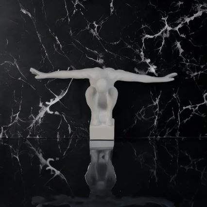 Decoração de mesa 19,5x16x38,5 cm resina/branca