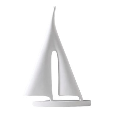 Decoração de mesa 21 cm resina/branca