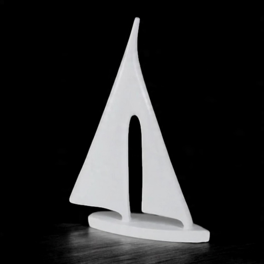 Decoração de mesa 21 cm resina/branca