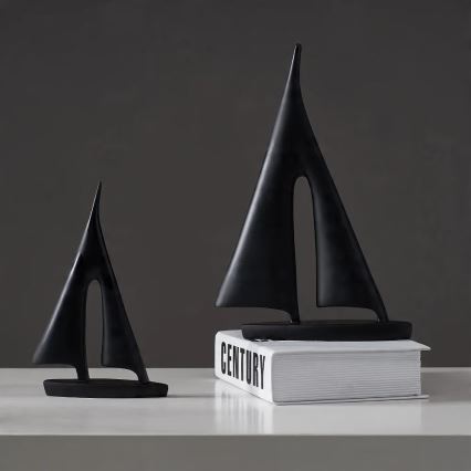 Decoração de mesa 21 cm resina/preto