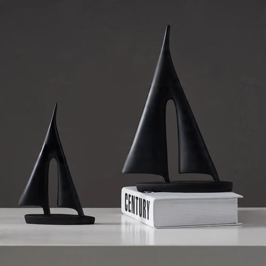 Decoração de mesa 21 cm resina/preto