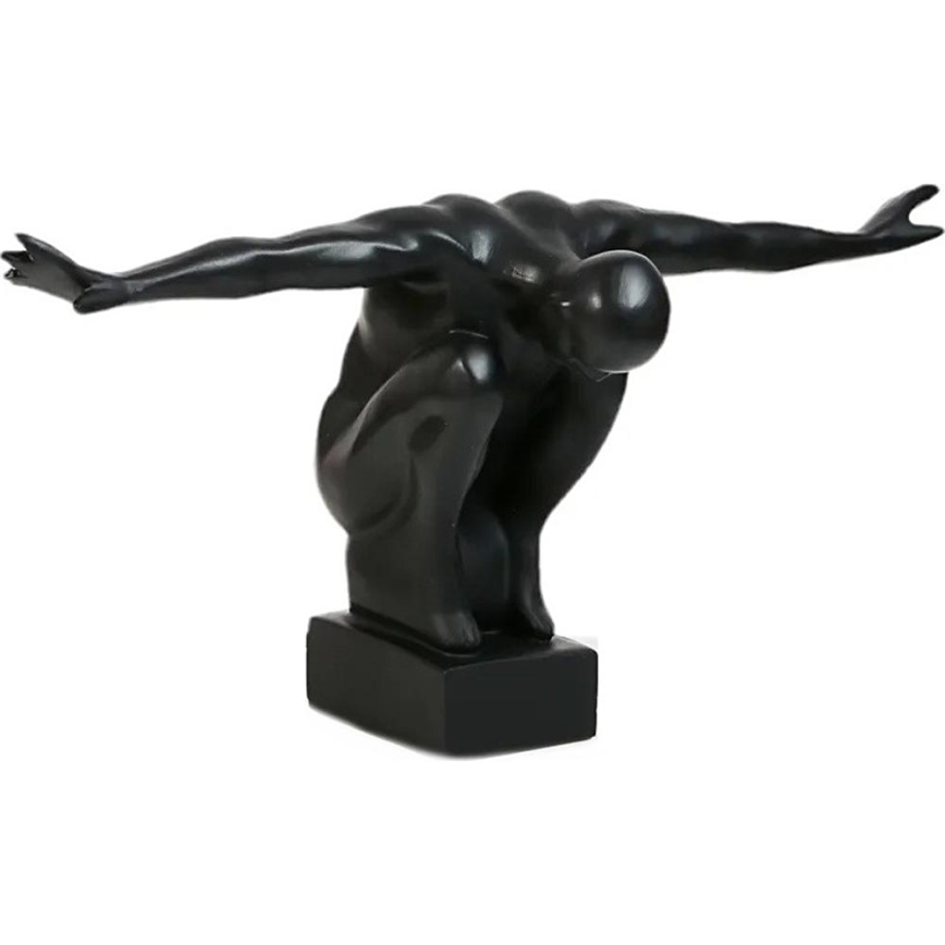 Decoração de mesa 25x41x20 cm resina/preto