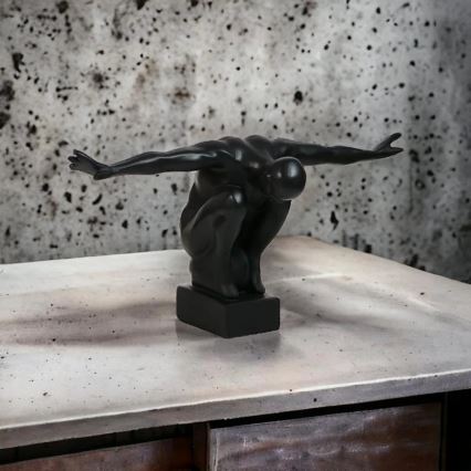 Decoração de mesa 25x41x20 cm resina/preto