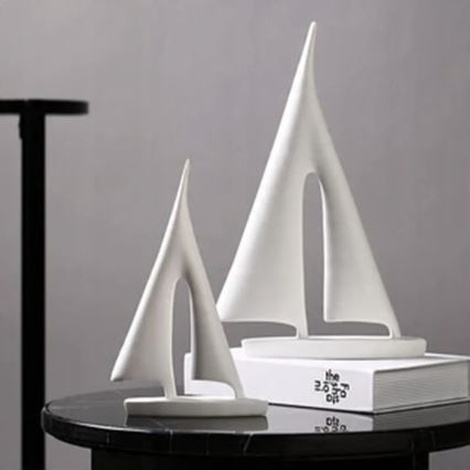 Decoração de mesa 28 cm resina/branca