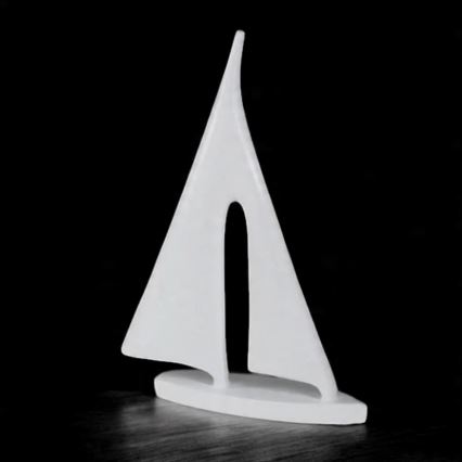 Decoração de mesa 28 cm resina/branca