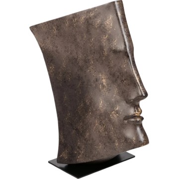 Decoração de mesa 29x25x17 cm, resina com acabamento em cobre