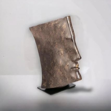 Decoração de mesa 29x25x17 cm, resina com acabamento em cobre