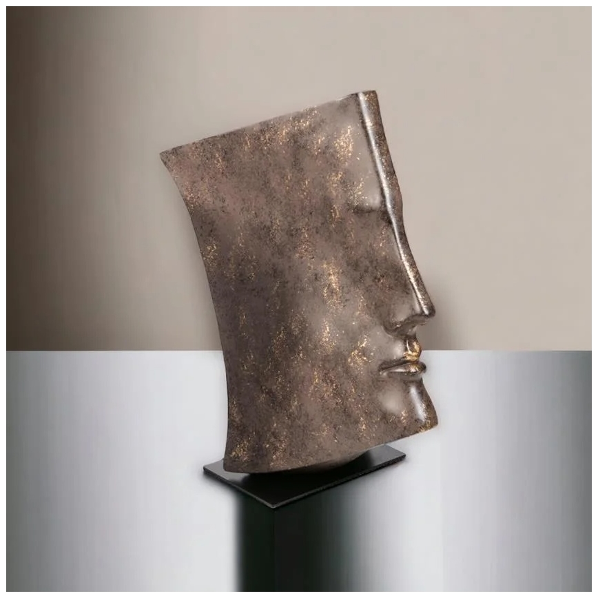 Decoração de mesa 29x25x17 cm, resina com acabamento em cobre