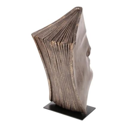 Decoração de mesa 29x25x17 cm, resina com acabamento em cobre