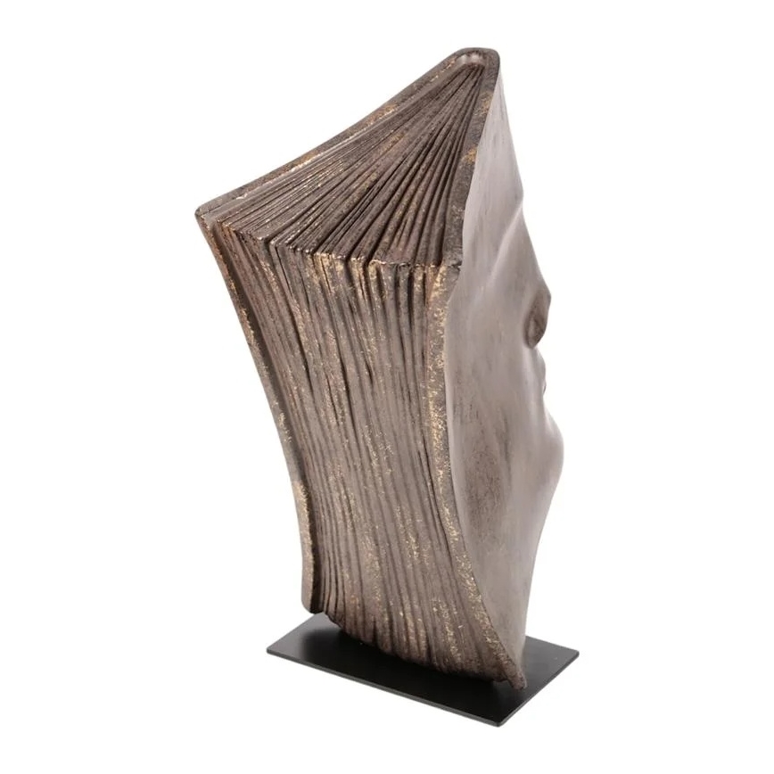 Decoração de mesa 29x25x17 cm, resina com acabamento em cobre