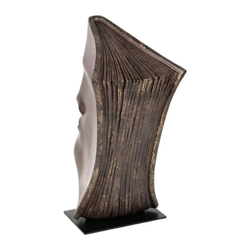 Decoração de mesa 29x25x17 cm, resina com acabamento em cobre