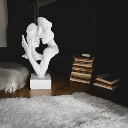 Decoração de mesa 29x9x17 cm resina/branco