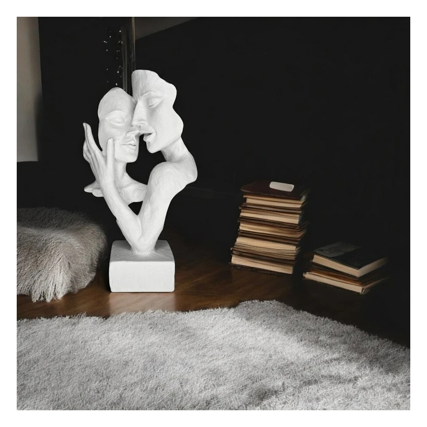 Decoração de mesa 29x9x17 cm resina/branco