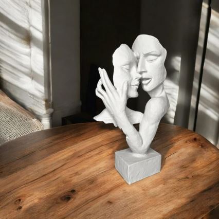 Decoração de mesa 29x9x17 cm resina/branco