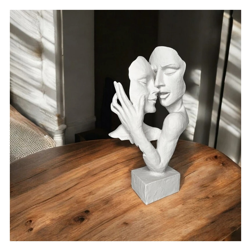 Decoração de mesa 29x9x17 cm resina/branco