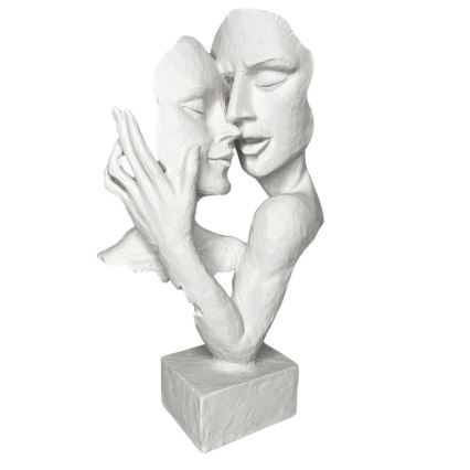 Decoração de mesa 29x9x17 cm resina/branco