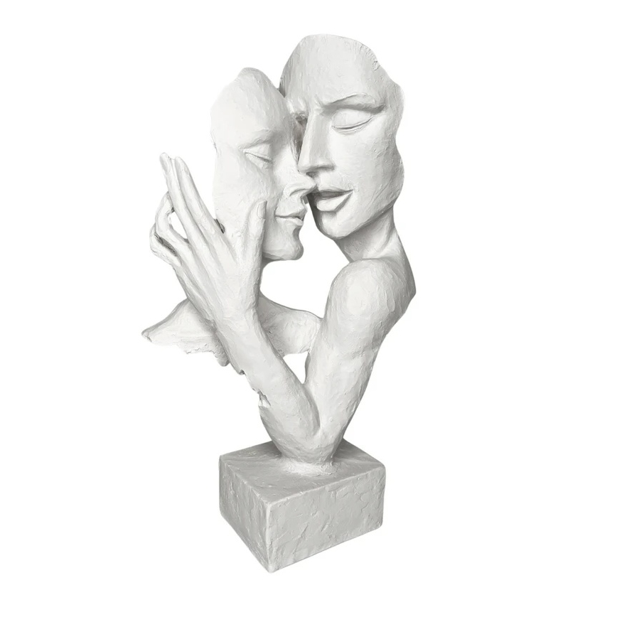 Decoração de mesa 29x9x17 cm resina/branco