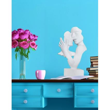 Decoração de mesa 29x9x17 cm resina/branco