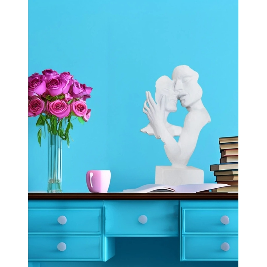 Decoração de mesa 29x9x17 cm resina/branco