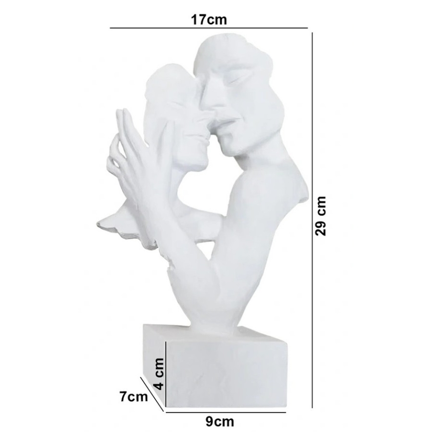 Decoração de mesa 29x9x17 cm resina/branco