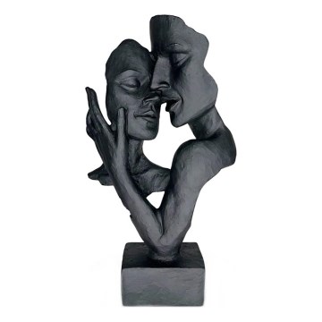 Decoração de mesa 29x9x17 cm resina/preta