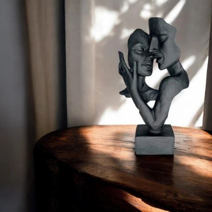 Decoração de mesa 29x9x17 cm resina/preta