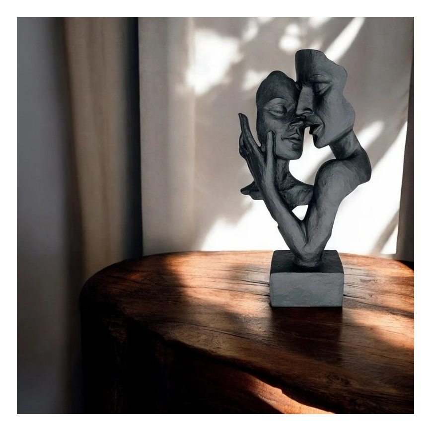 Decoração de mesa 29x9x17 cm resina/preta