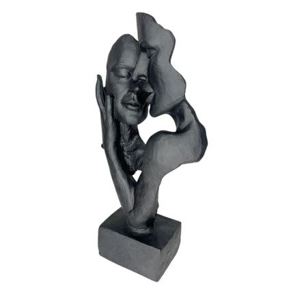 Decoração de mesa 29x9x17 cm resina/preta