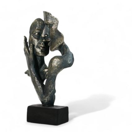 Decoração de mesa 31,5x9,5x19 cm resina/pátina