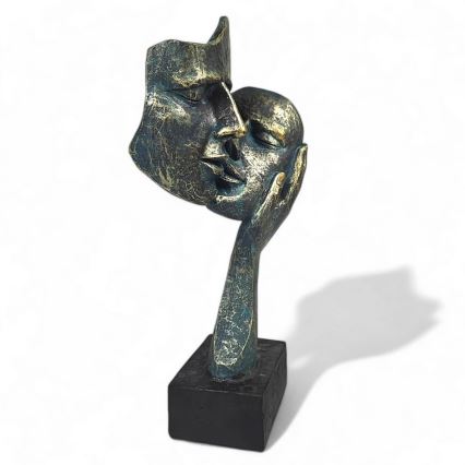 Decoração de mesa 35x22x13 cm resina/pátina