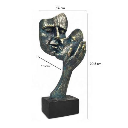 Decoração de mesa 35x22x13 cm resina/pátina