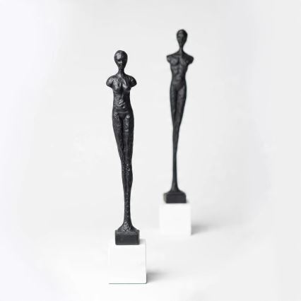 Decoração de mesa 43 cm, resina, preto