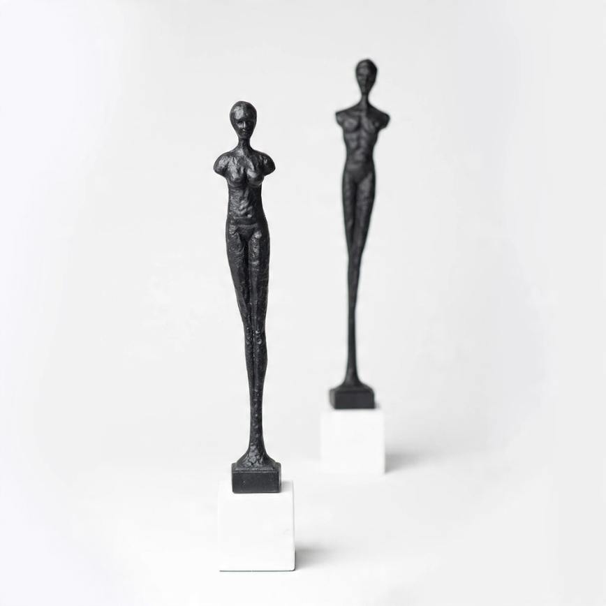 Decoração de mesa 43 cm, resina, preto