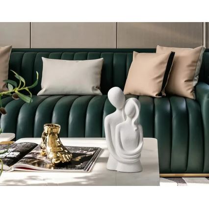 Decoração de mesa em cerâmica 21 x 8,5 x 10 cm branca