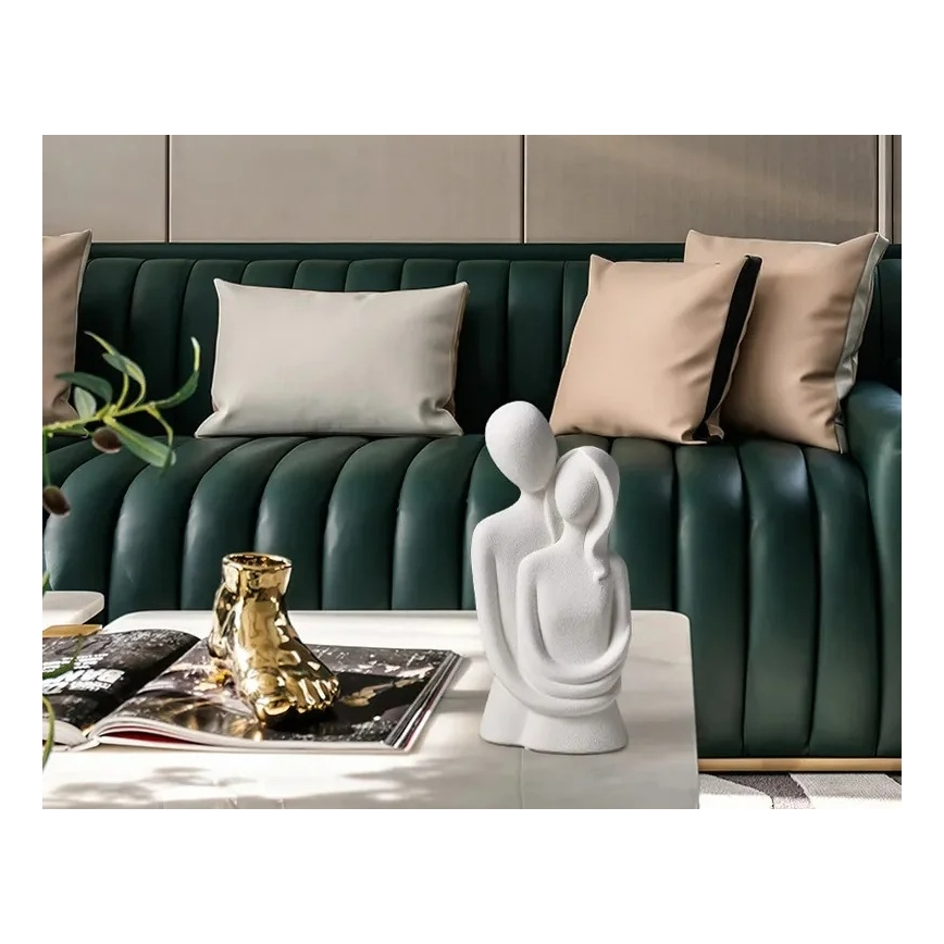 Decoração de mesa em cerâmica 21 x 8,5 x 10 cm branca