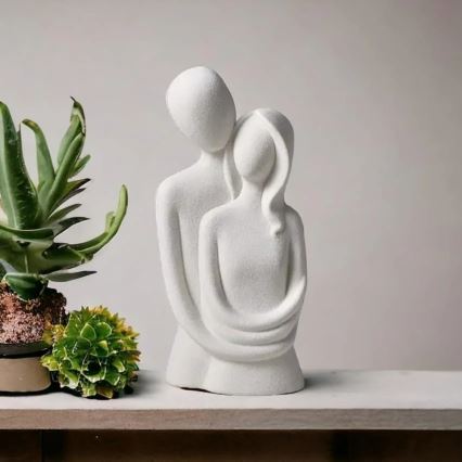 Decoração de mesa em cerâmica 21 x 8,5 x 10 cm branca